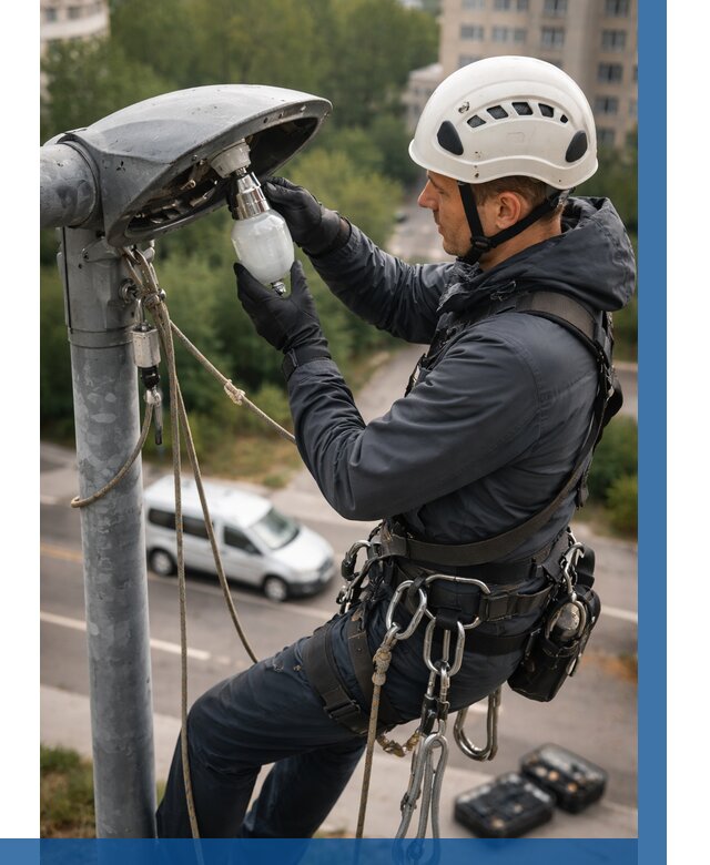 Замена ламп на высоте в Коврове от 2558 р. | ВЫСОТНИК-Квр