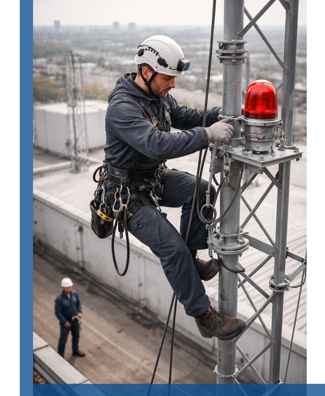 Монтаж заградительных огней и обслуживание объектов в Коврове