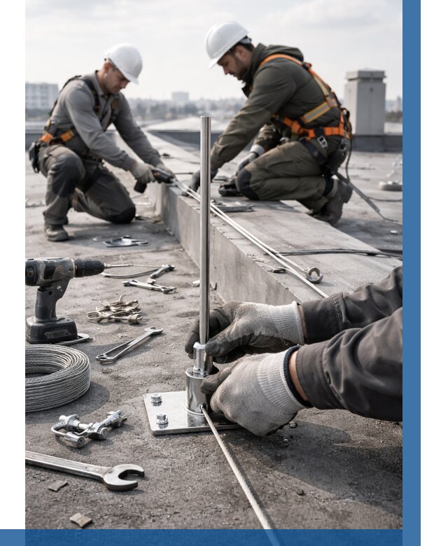 Монтаж молниезащиты на кровле в Коврове цена от 25580 р. | ВЫСОТНИК-Квр