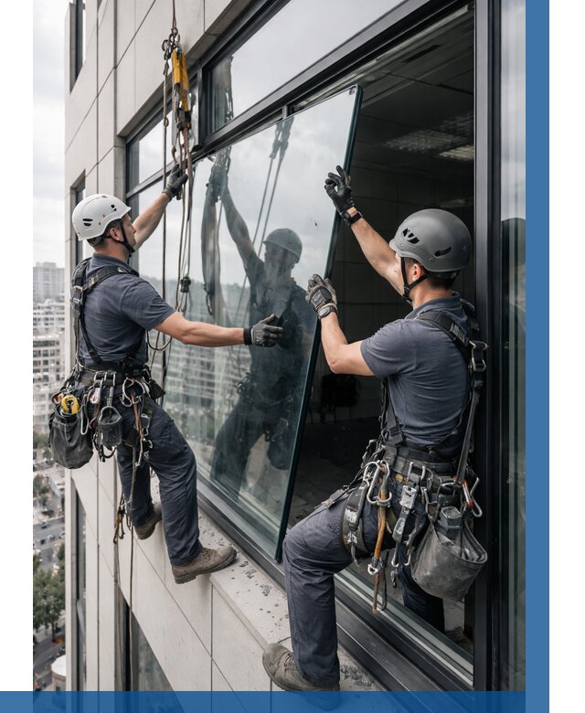 Замена стеклопакетов на высоте в Коврове от 5628 р. | ВЫСОТНИК-Квр