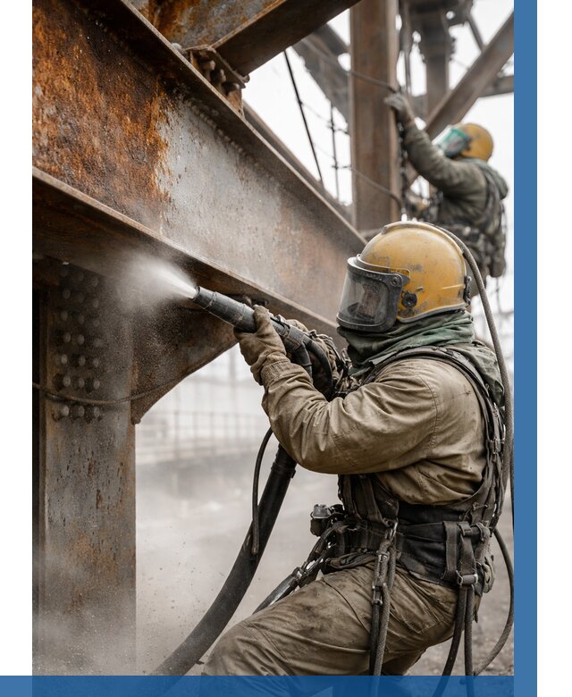 Пескоструйная очистка металлоконструкций в Коврове по 614 р. ВЫСОТНИК-Квр