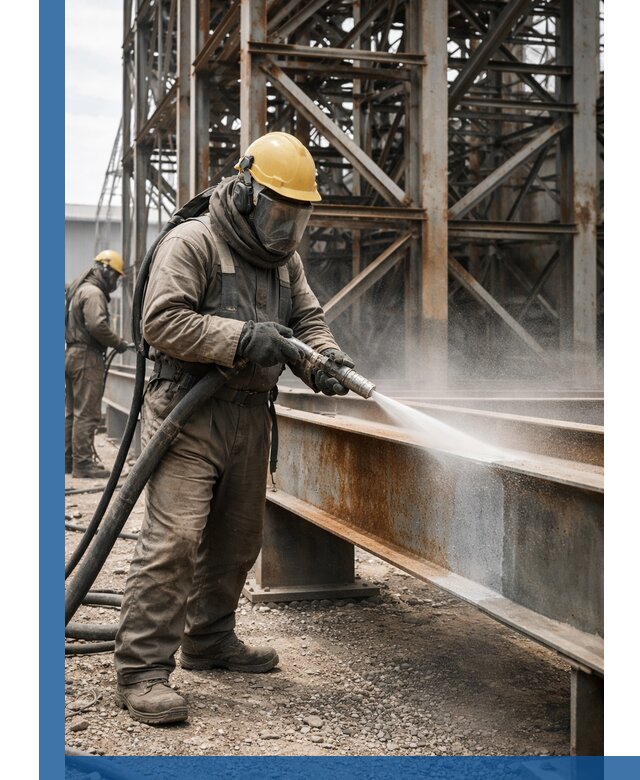 Пескоструйная очистка металлоконструкций в Коврове промышленная