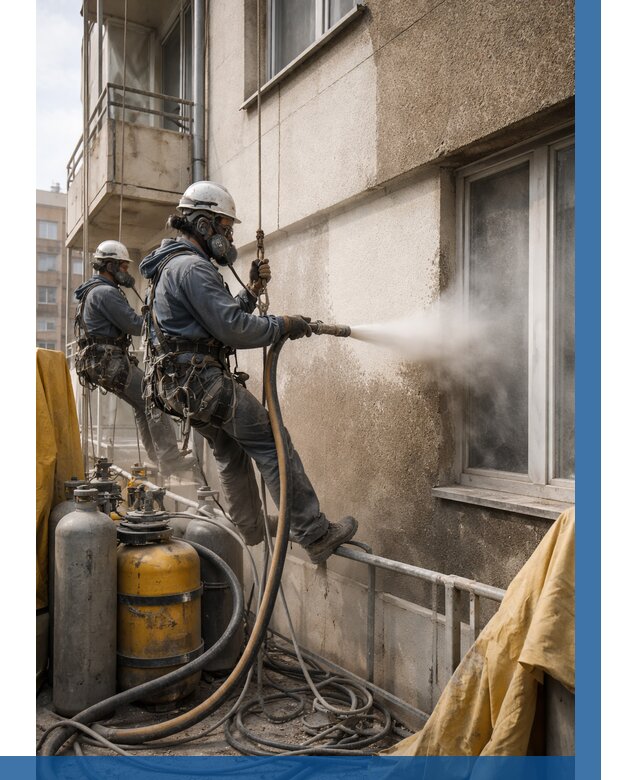 Пескоструйная очистка фасада в Коврове от 665 р. | ВЫСОТНИК-Квр