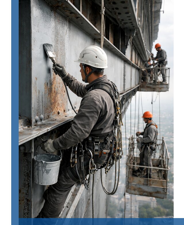 Покраска металлоконструкций на высоте в Коврове профессионально