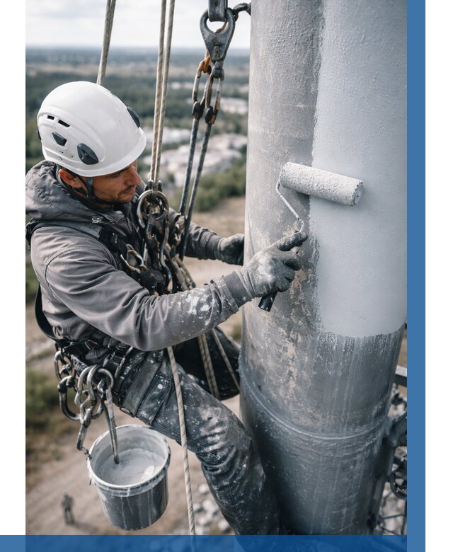 Покраска мачт связи под ключ в Коврове от 870 р. | ВЫСОТНИК-Квр