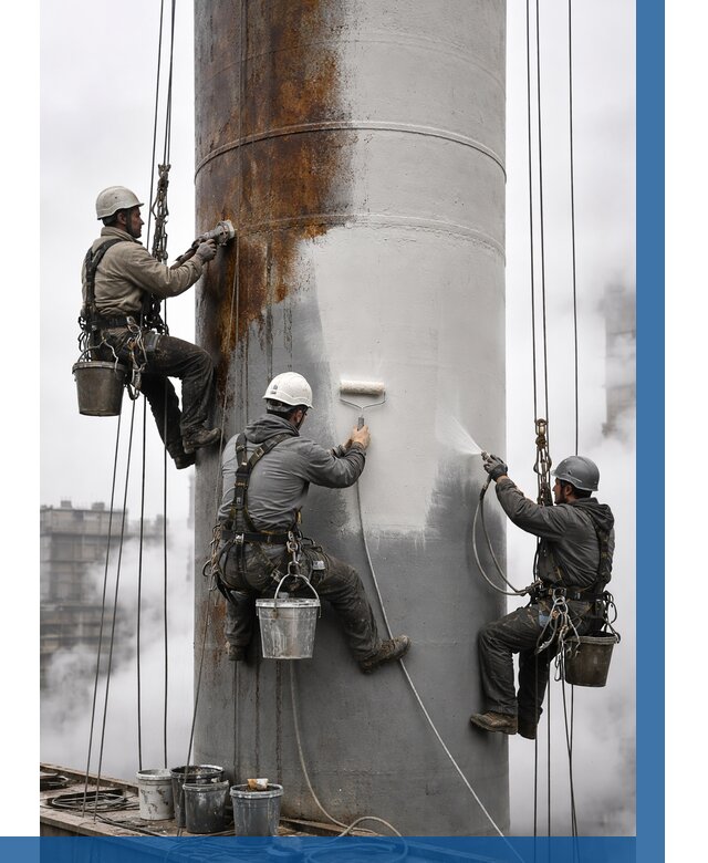 Покраска дымовых труб в Коврове от 8697 р. | ВЫСОТНИК-Квр