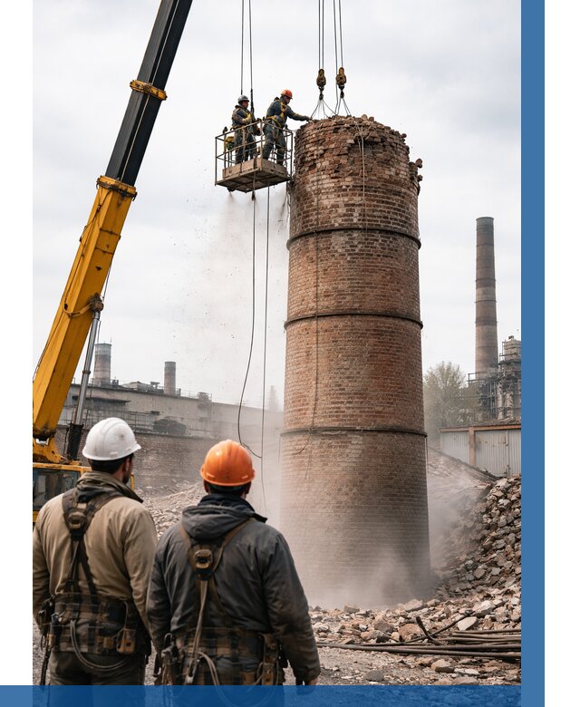 Демонтаж дымовой трубы в Коврове от 92088 р. | ВЫСОТНИК-Квр, смета