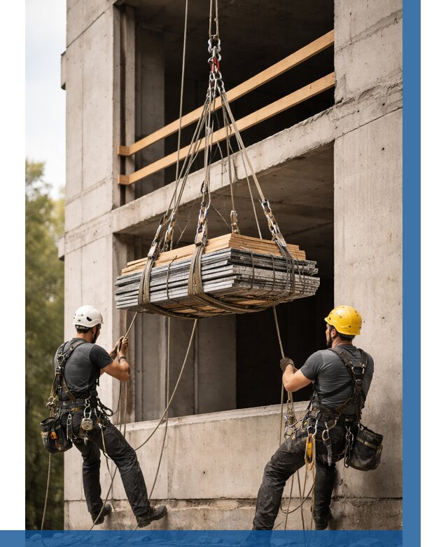 Подъем материала на этаж веревками в Коврове от 1535 р. | ВЫСОТНИК-Квр