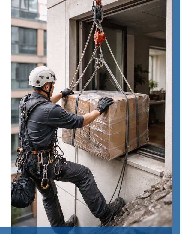 Подъем груза через окно в Коврове от 4604 р. | ВЫСОТНИК-Квр