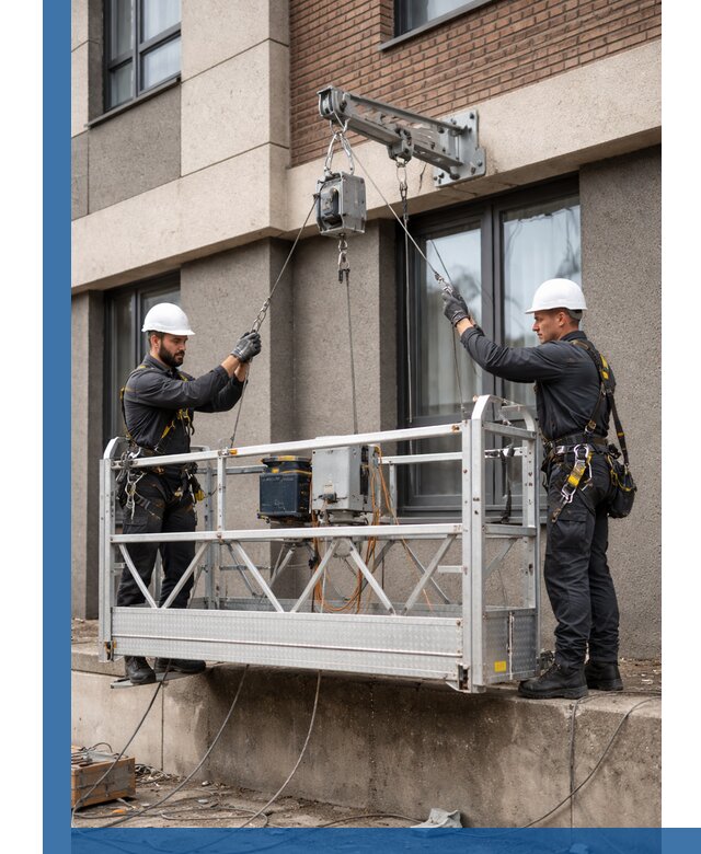 Монтаж и подъем фасадной люльки в Коврове с гарантией безопасности