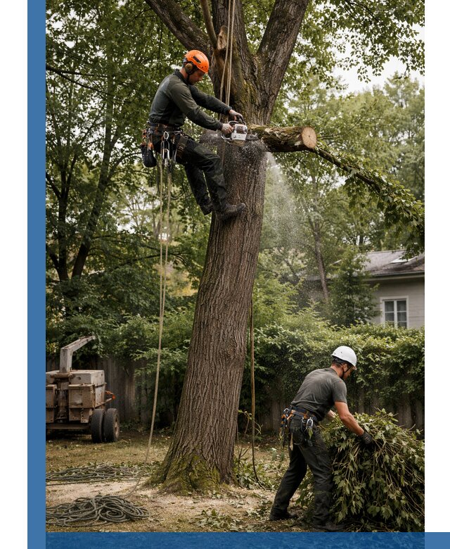 Кронирование деревьев в Коврове, безопасная высотная обрезка