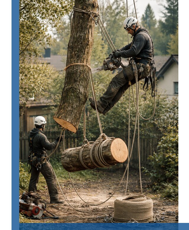 Валка деревьев частями в Коврове, безопасно и аккуратно
