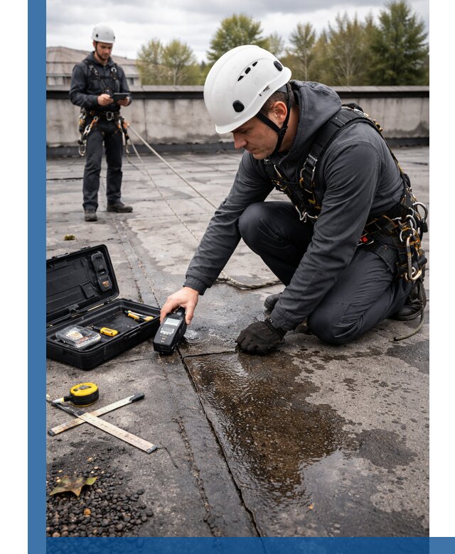 Обследование кровли на протечки и выявление дефектов в Коврове