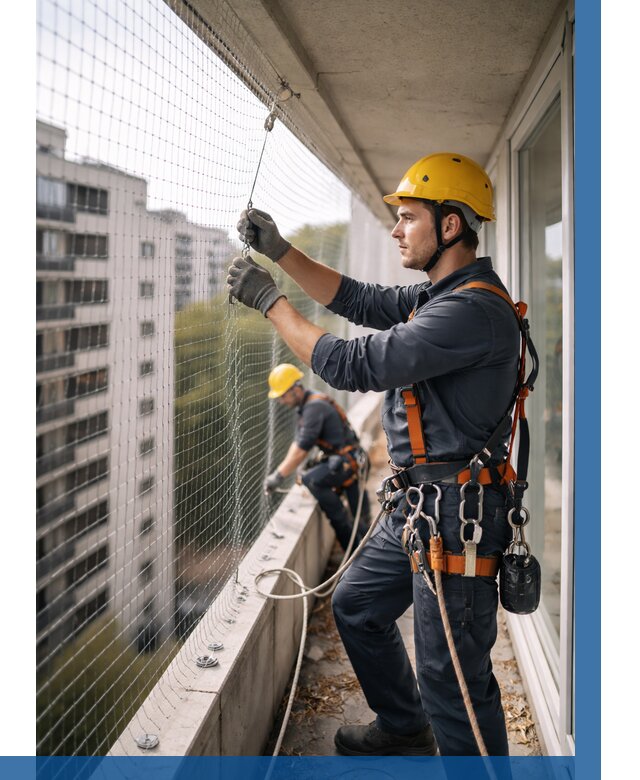 Монтаж сетки от птиц в Коврове от 4604 р. | ВЫСОТНИК-Квр